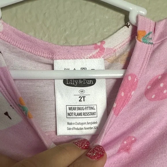 Charming Pink Bunny Pajama Set for Kids - Picture 4 of 5